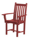Wildridge Wildridge Classic Recycled Plastic Side Chair with Arms Cardinal Red Chair LCC-254-CR