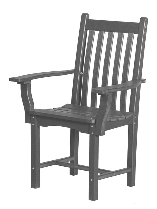 Wildridge Wildridge Classic Recycled Plastic Side Chair with Arms Dark Gray Chair LCC-254-DG