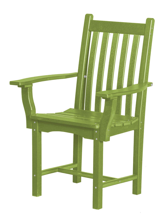 Wildridge Wildridge Classic Recycled Plastic Side Chair with Arms Lime Green Chair LCC-254-LG