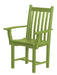 Wildridge Wildridge Classic Recycled Plastic Side Chair with Arms Lime Green Chair LCC-254-LG