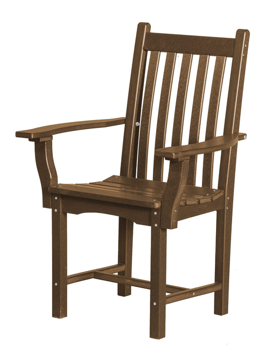 Wildridge Wildridge Classic Recycled Plastic Side Chair with Arms Tudor Brown Chair LCC-254-TB
