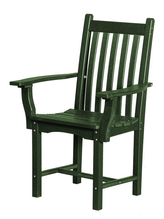 Wildridge Wildridge Classic Recycled Plastic Side Chair with Arms Turf Green Chair LCC-254-TG