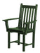 Wildridge Wildridge Classic Recycled Plastic Side Chair with Arms Turf Green Chair LCC-254-TG