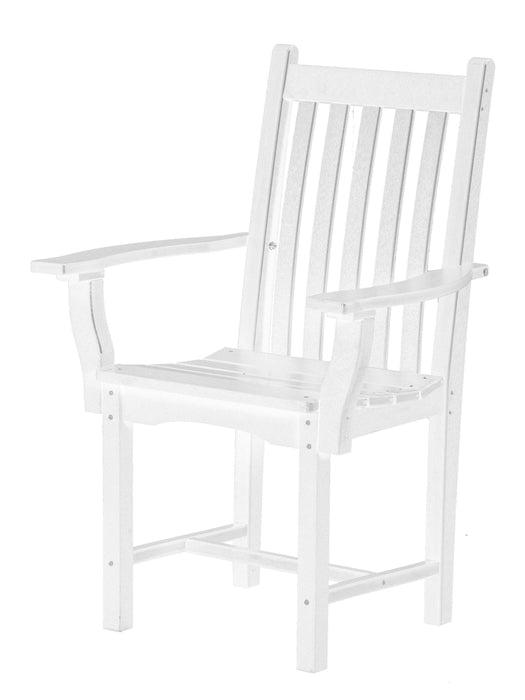 Wildridge Wildridge Classic Recycled Plastic Side Chair with Arms White Chair LCC-254-WH