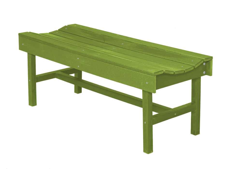 Wildridge Wildridge Classic Recycled Plastic Vineyard Bench Lime Green Outdoor Bench LCC-224-LG