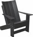 Wildridge Wildridge Contemporary Recycled Plastic Outdoor Adirondack Chair Black Wood Adirondack Chair LCC-314-BLW