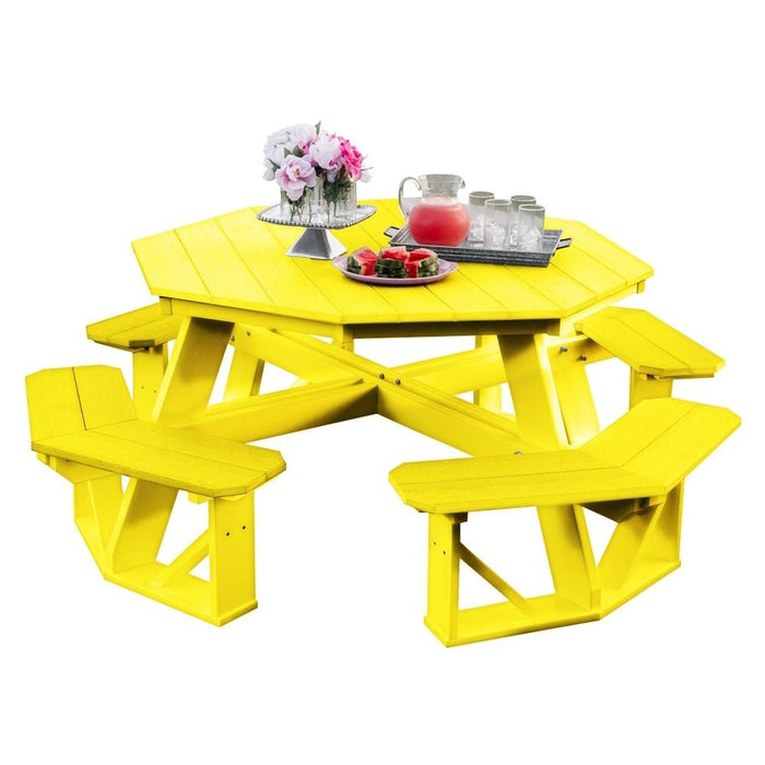 Wildridge Wildridge Heritage Octagon Picnic Table Lemon Yellow Outdoor Table LCC-164-LEY