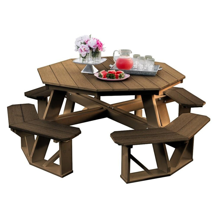 Wildridge Wildridge Heritage Octagon Picnic Table Weathered Wood Outdoor Table LCC-164-WW