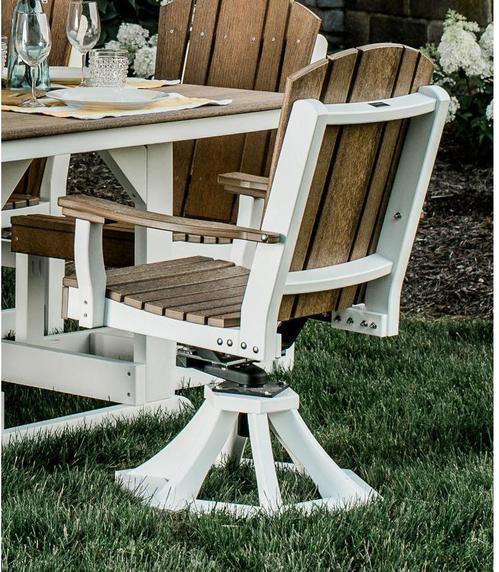 Wildridge Wildridge Heritage Outdoor Swivel Rocker Dining Chair Antique Mahogany Dining Chair LCC-155-AM