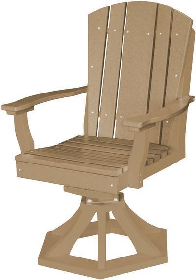 Wildridge Wildridge Heritage Outdoor Swivel Rocker Dining Chair Weathered Wood Dining Chair LCC-155-WW