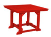 Wildridge Wildridge Heritage Recycled Plastic 44Inch x 44Inch Table Bright Red Tables LCC-187-BR
