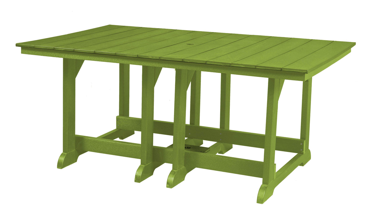 Wildridge Wildridge Heritage Recycled Plastic 44Inch x 72Inch Table Lime Green Tables LCC-189-LMG