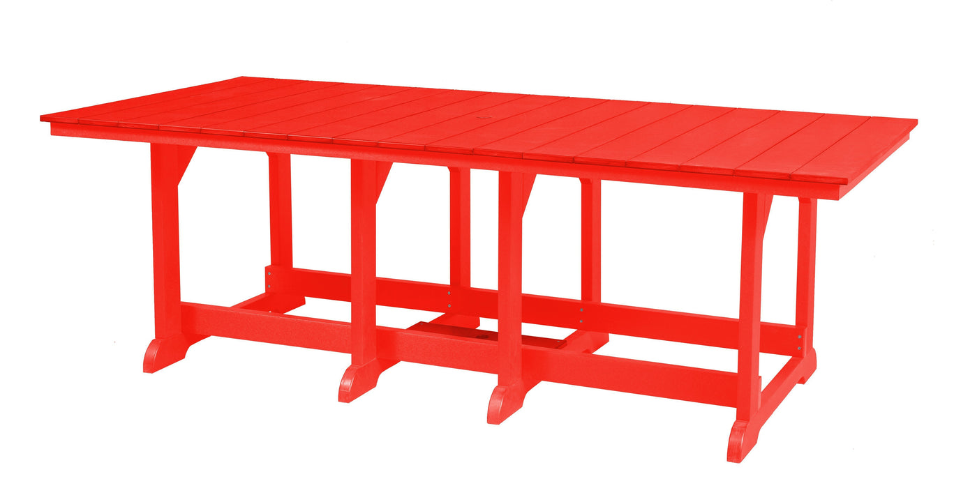 Wildridge Wildridge Heritage Recycled Plastic 44Inch x 94Inch Table Bright Red Tables LCC-191-BR