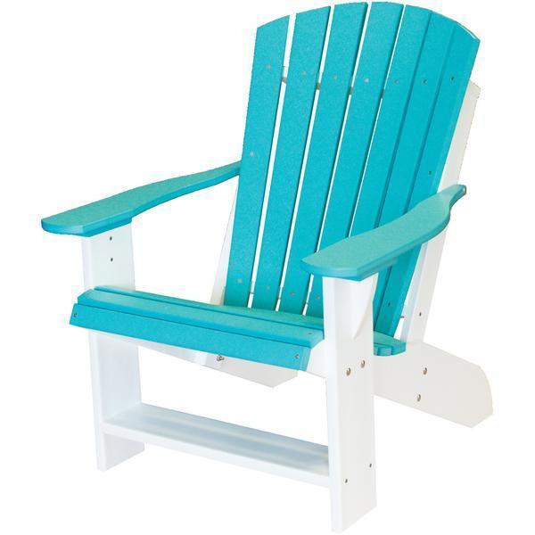 Wildridge Wildridge Heritage Recycled Plastic Adirondack Chair Aruba Blue on White Adirondack Chair LCC-114-ABOW