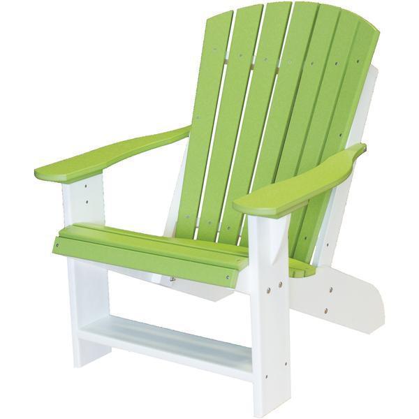 Wildridge Wildridge Heritage Recycled Plastic Adirondack Chair Lime Green on White Adirondack Chair LCC-114-LGOW
