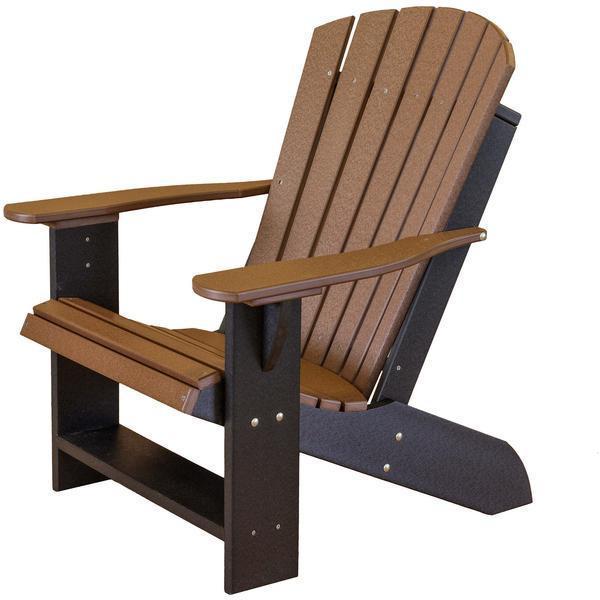 Wildridge Wildridge Heritage Recycled Plastic Adirondack Chair Tudor Brown on Black Adirondack Chair LCC-114-TBOB