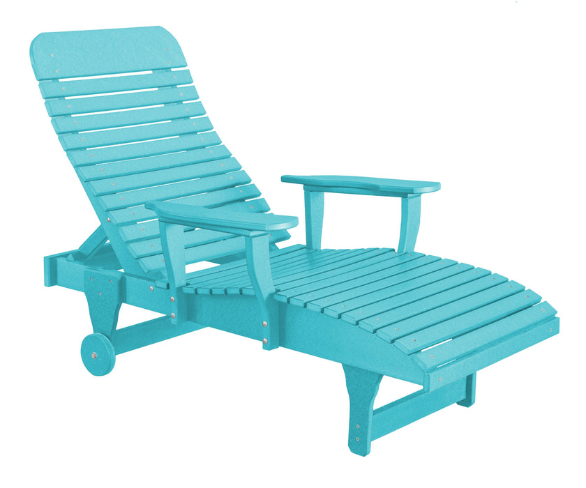 Wildridge Wildridge Heritage Recycled Plastic Chaise Lounge Aruba Blue Chaise Lounge LCC-160-AB