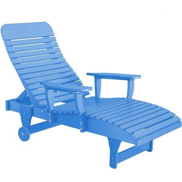 Wildridge Wildridge Heritage Recycled Plastic Chaise Lounge Blue Chaise Lounge LCC-160-BL