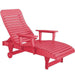 Wildridge Wildridge Heritage Recycled Plastic Chaise Lounge Dark Pink Chaise Lounge LCC-160-DP