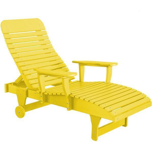 Wildridge Wildridge Heritage Recycled Plastic Chaise Lounge Lemon Yellow Chaise Lounge LCC-160-LY
