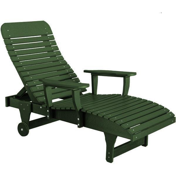 Wildridge Wildridge Heritage Recycled Plastic Chaise Lounge Turf Green Chaise Lounge LCC-160-TG