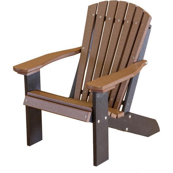 Wildridge Wildridge Heritage Recycled Plastic Child's Adirondack Chair Tudor Brown on Black Adirondack Chair LCC-113-TBOB