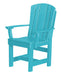 Wildridge Wildridge Heritage Recycled Plastic Dining Chair with Arms Aruba Blue Chair LCC-154-AB