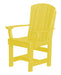 Wildridge Wildridge Heritage Recycled Plastic Dining Chair with Arms Lemon Yellow Chair LCC-154-LY