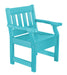 Wildridge Wildridge Heritage Recycled Plastic Garden Chair Aruba Blue Outdoor Chair LCC-123-AB