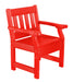 Wildridge Wildridge Heritage Recycled Plastic Garden Chair Bright Red Outdoor Chair LCC-123-BR
