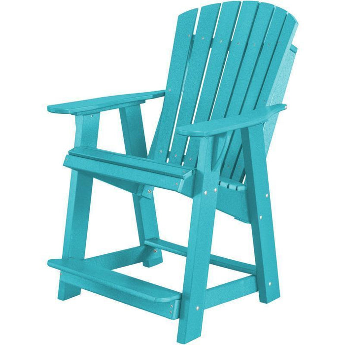 Wildridge Wildridge Heritage Recycled Plastic High Adirondack Chair Aruba Blue Adirondack Chair LCC-119-AB