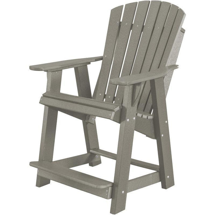 Wildridge Wildridge Heritage Recycled Plastic High Adirondack Chair Light Gray Adirondack Chair LCC-119-LG