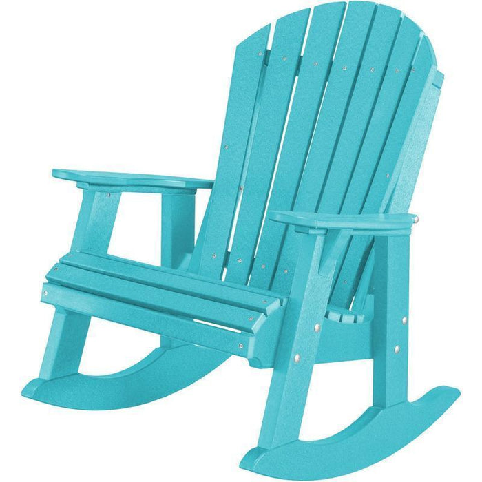 Wildridge Wildridge Heritage Recycled Plastic High Fan Back Rocker Chair Aruba Blue Rocking Chair LCC-115-AB