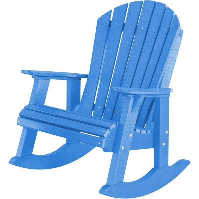 Wildridge Wildridge Heritage Recycled Plastic High Fan Back Rocker Chair Blue Rocking Chair LCC-115-BL
