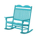 Wildridge Wildridge Heritage Traditional Recycled Plastic Double Rocker Chair Aruba Blue Rocking Chair LCC-103-AB