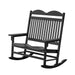 Wildridge Wildridge Heritage Traditional Recycled Plastic Double Rocker Chair Black Rocking Chair LCC-103-B