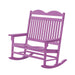 Wildridge Wildridge Heritage Traditional Recycled Plastic Double Rocker Chair Purple Rocking Chair LCC-103-PU