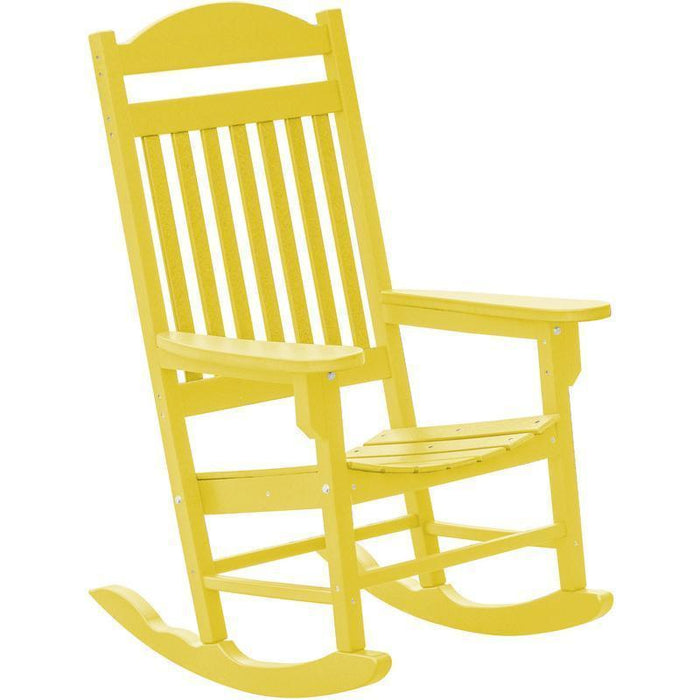 Wildridge Wildridge Heritage Traditional Recycled Plastic Rocker Chair Lemon Yellow Rocking Chair LCC-101-LY