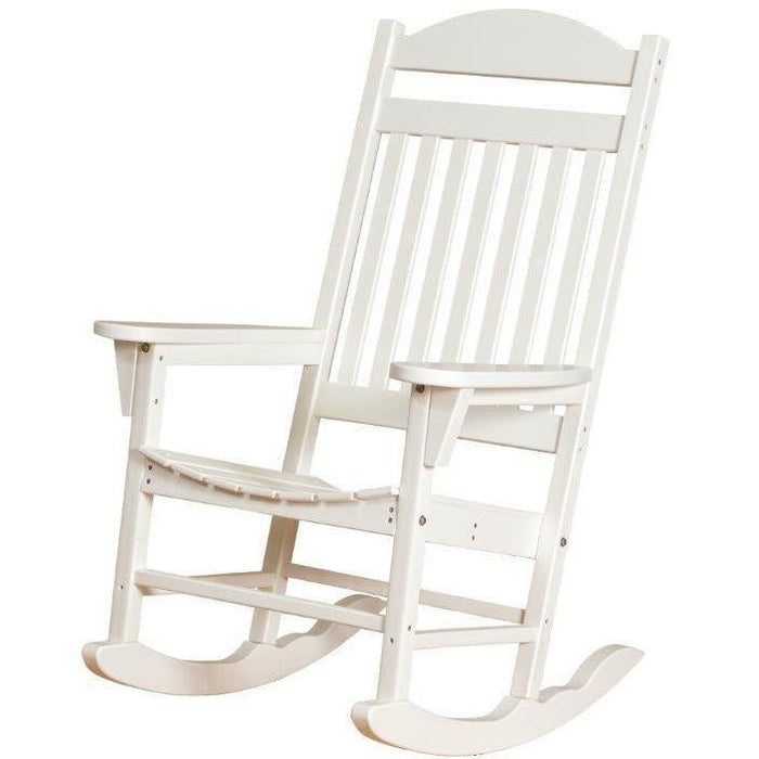 Wildridge Wildridge Heritage Traditional Recycled Plastic Rocker Chair White Rocking Chair LCC-101-WH