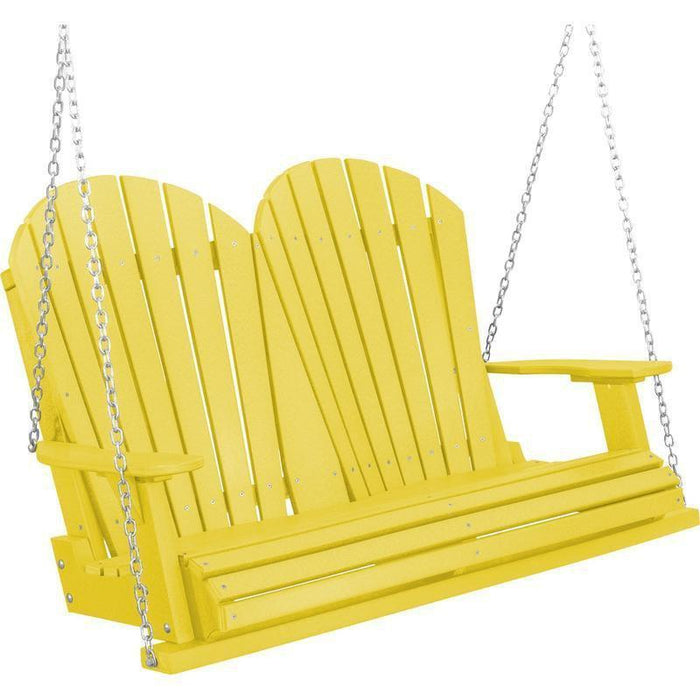 Wildridge Wildridge Heritage Two Seat 4ft. Recycled Plastic Porch Swing Lemon Yellow Porch Swing LCC-102-LY