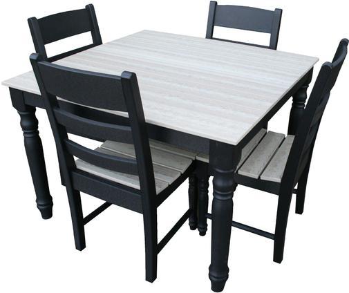 Wildridge Wildridge Outdoor Recycled Plastic Farm Table Set With 4 Chair Farm Table Set