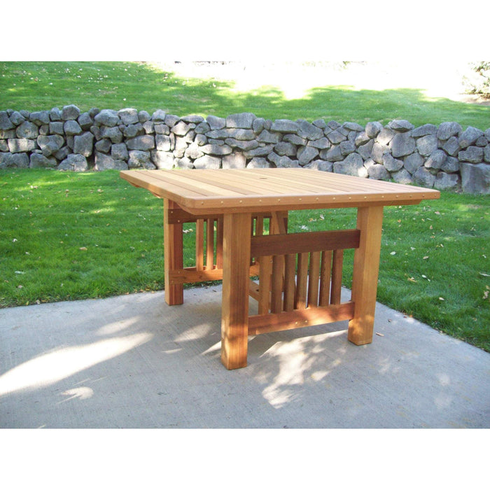 Wood Country Wood Country Cabbage Hill 4 ft. Square Red Cedar Patio Table Unstained Outdoor Table WCCT