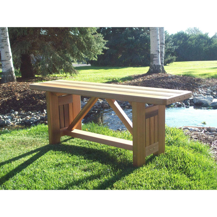 Wood Country Wood Country Cabbage Hill 4ft. Red Cedar Bench Unstained Outdoor Bench WCCRCB