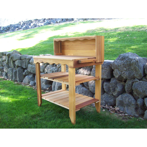 Wood Country Wood Country Deluxe Potting Bench Cedar Stain + $15.00 Potting Bench WCDPBCS