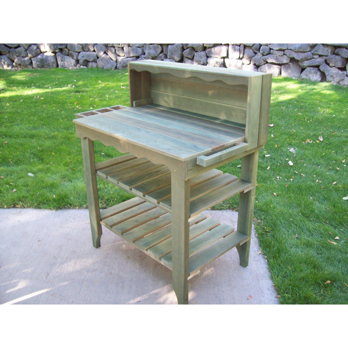Wood Country Wood Country Deluxe Potting Bench Greenwash + $29.00 Potting Bench WCDPBGR