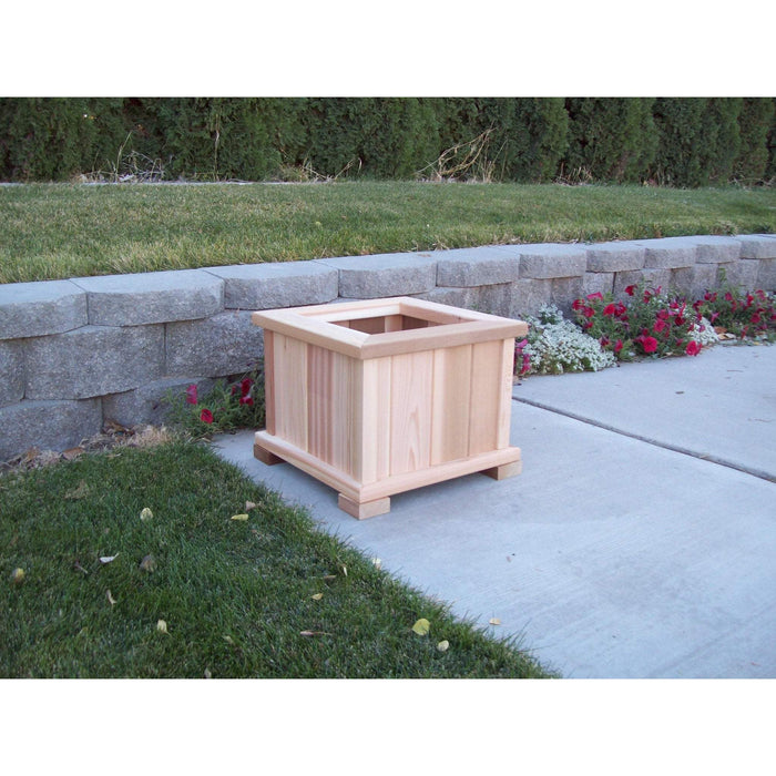 Wood Country Wood Country Square Patio Planter Large + $30.00 / Unstained Planter Box WCPPLU