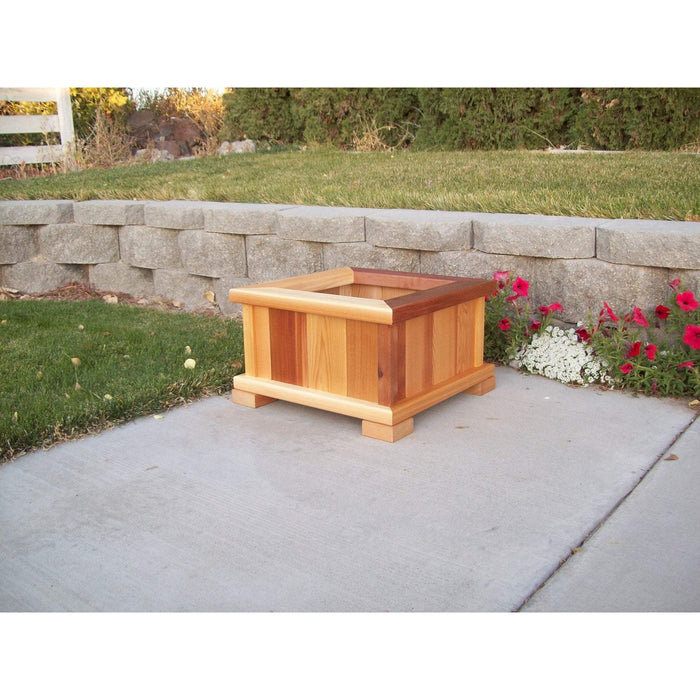 Wood Country Wood Country Square Patio Planter Small / Stained + $6.00 Planter Box WCPPS